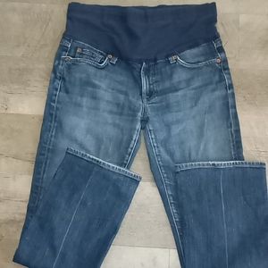 7 for all Mankind Maternity jeans, medium wash size 30, bootcut